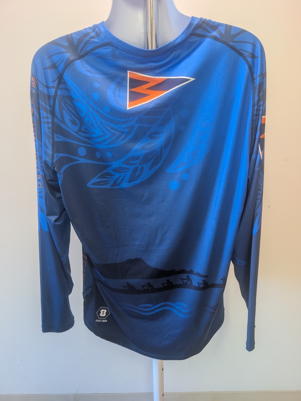Men's Blue Paddling Team Rash Guard - Picture 3 of 4